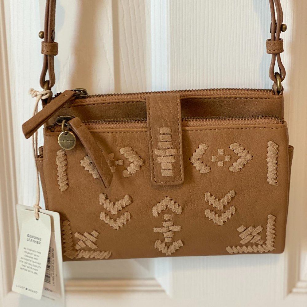 NWT Lucky Brand Convertible leather Wallet